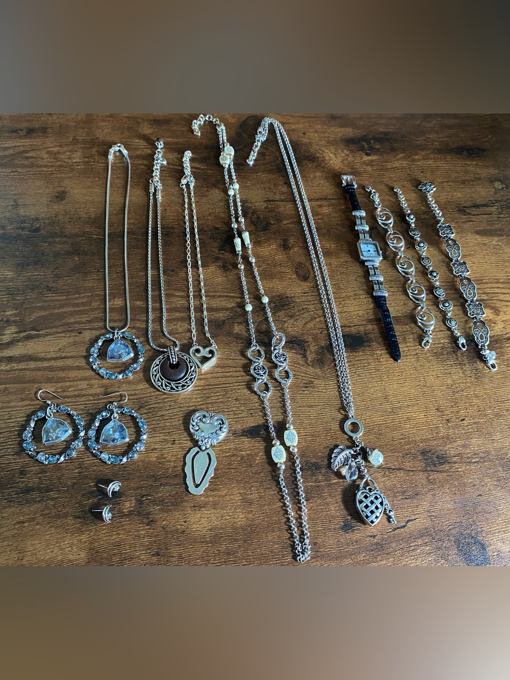 Brighton Jewelry LOT of 12 pieces of necklaces , bracelets, earrings and watch